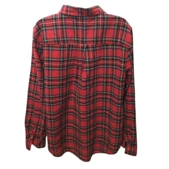 NWT Red Plaid Tartan Christmas Button Down Shirt - Picture 6 of 10